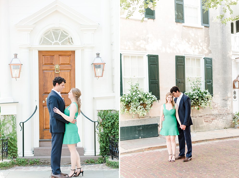 historic downtown rainbow row and battery engagement session Charleston SC wedding photographer_4416.jpg