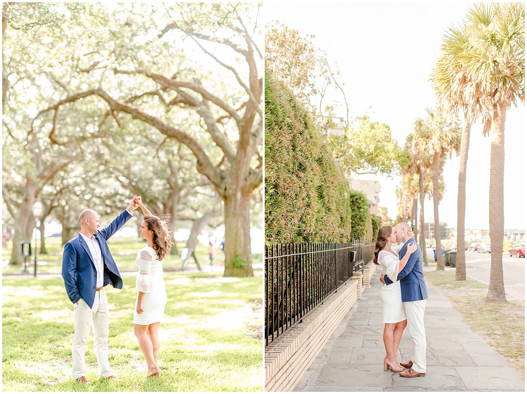 downtown historic charleston rainbow row battery engagement session Charleston SC wedding Photographer_0344.jpg