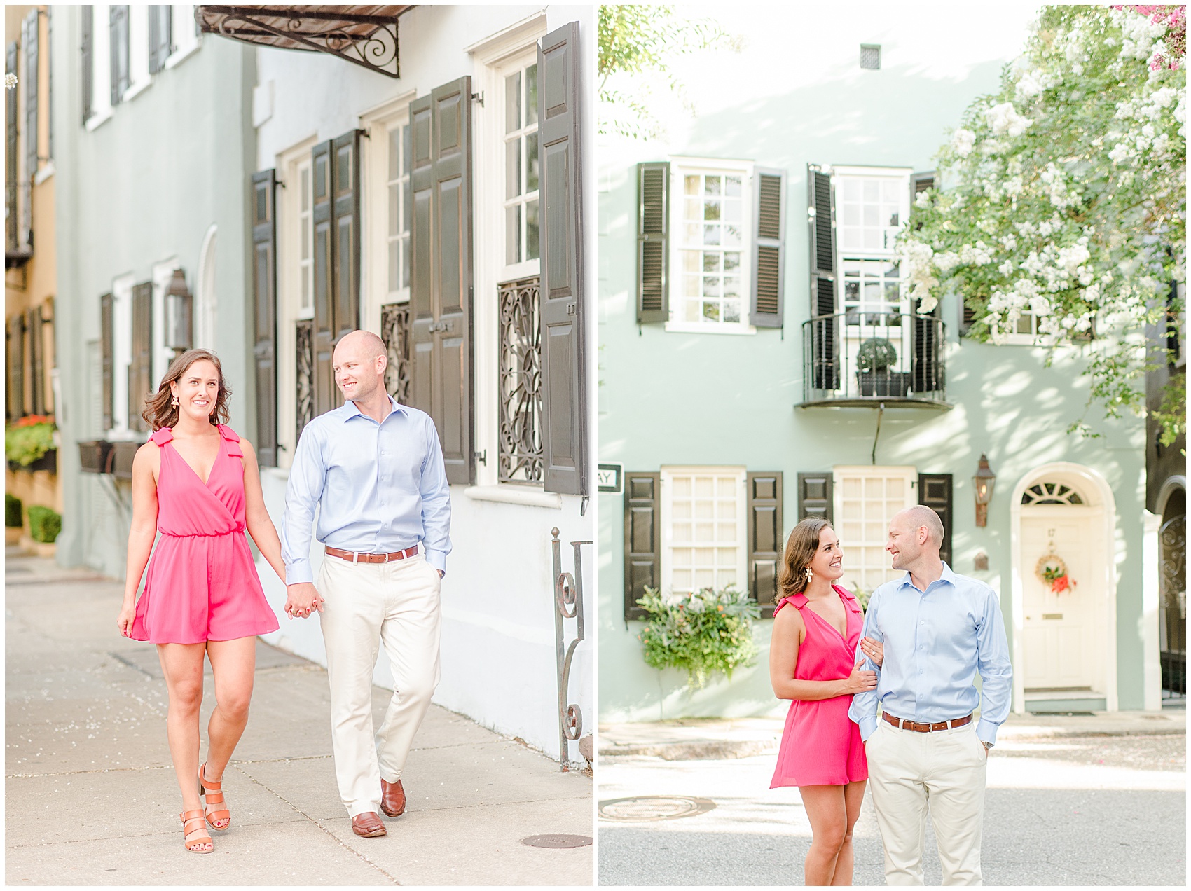 downtown historic charleston rainbow row battery engagement session Charleston SC wedding Photographer_0349.jpg